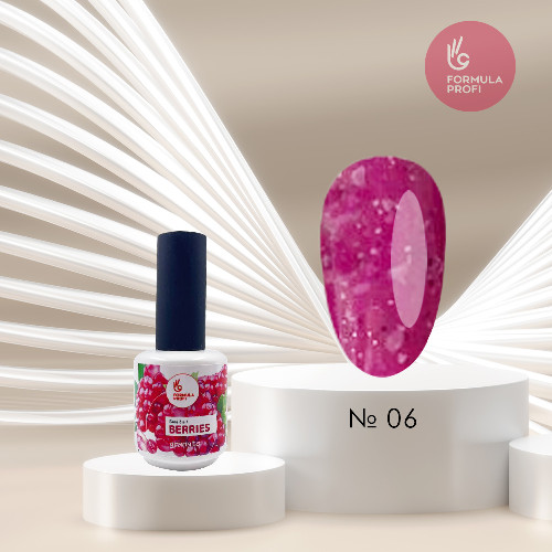 Гель база 3в1 "Berries",6 цв. Granate 15мл
