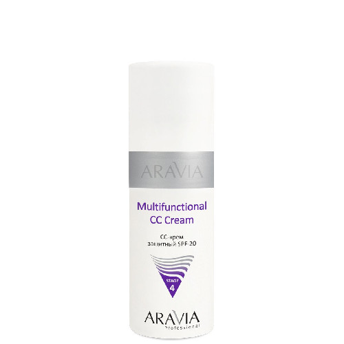 CC-крем защитный SPF-20 Multifunctional CC Cream 01 Vanilla Aravia Professional, 150 мл             