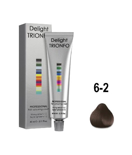 ДТ 6-2 стойкая крем-краска для волос Темный русый пепельный Constant Delight, 60 мл