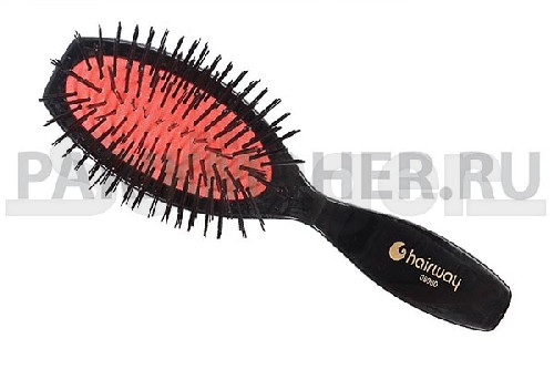 Массажная щетка Hairway Cherry 7-рядная, для наращенных волос.
