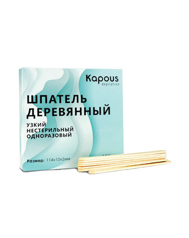 Шпатель деревянный узкий 114*9*2 мм, 110 шт/уп