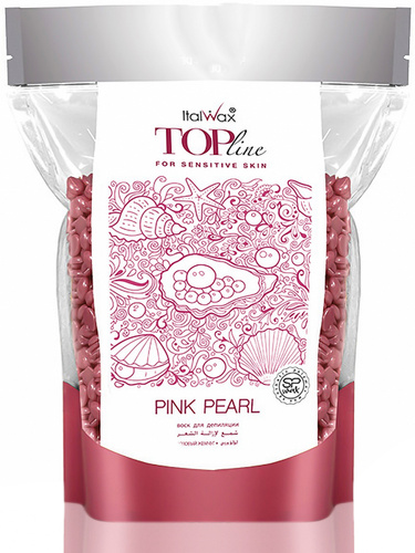 Воск пленочный горячий Top Formula Pink Pearl (Розовый жемчуг)  ITALWAX, гранулы 750гр