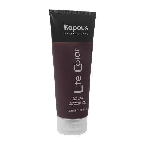 Оттеночный бальзам для волос Kapous Life Color Гранатовый красный, 200 мл 