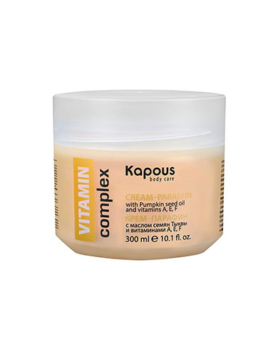 Крем-парафин VITAMIN complex с маслом семян Тыквы и витаминами A, E, F, 300 мл
