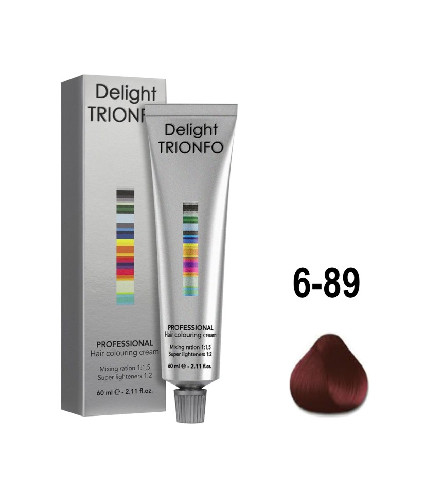 ДТ 6-89 стойкая крем-краска для волос Темный русый красный фиолетовый Constant Delight, 60 мл