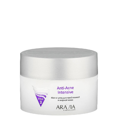 Маска-уход для проблемной и жирной кожи Anti-Acne Intensive, 150 мл, ARAVIA Professional