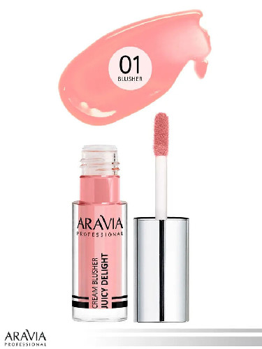 Румяна жидкие кремовые JUICY DELIGHT, 5 мл (01 blusher) ARAVIA Professional 