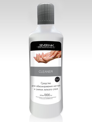 Жидкость для обезжиривания ногтей и снятия липкого слоя Severina CLEANER, 1000мл