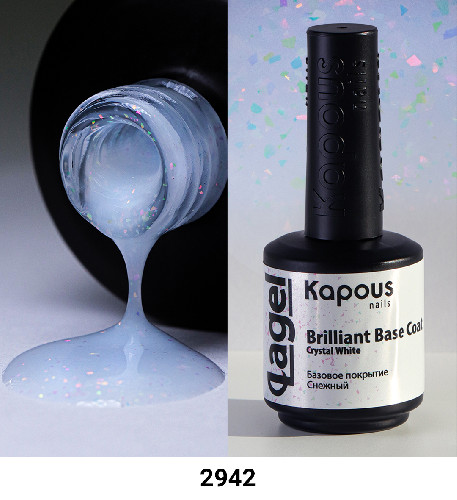Базовое покрытие Снежный «Вrilliant Base Coat Crystal White», 15 мл