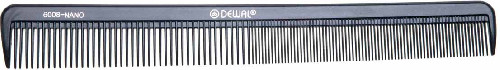 Расческа рабочая DEWAL NANO комбинированная, черная, антистатик 21,5 см