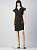 Халат чёрный на змейке из мягкой ткани с V-образным вырезом. Короткий рукв. Размер 46.