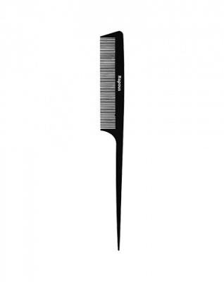 Расческа парикмахерская с пластиковым хвостиком Carbon fiber 229*25 мм